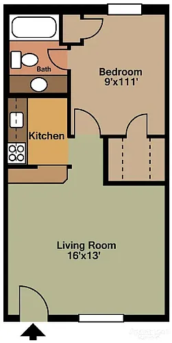 Floor plan One Bedroom