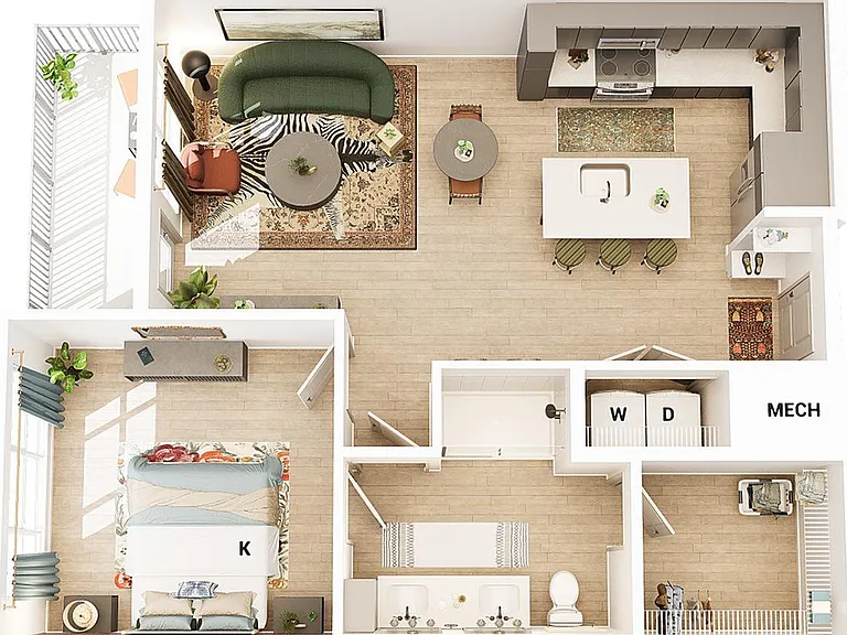 3D Floorplan - Unit A6_Scheme 1 3D Floorplan - Unit A6_Scheme 1