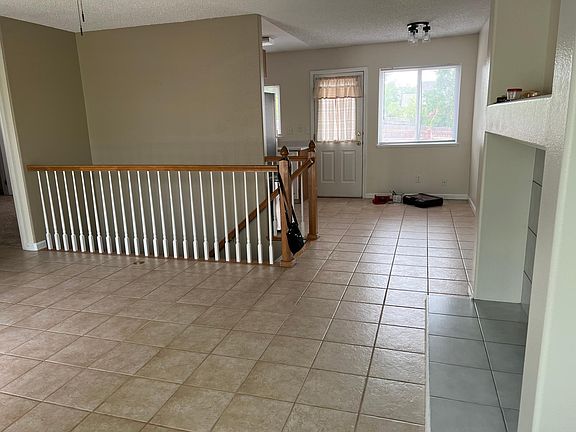 Dining area and back door.