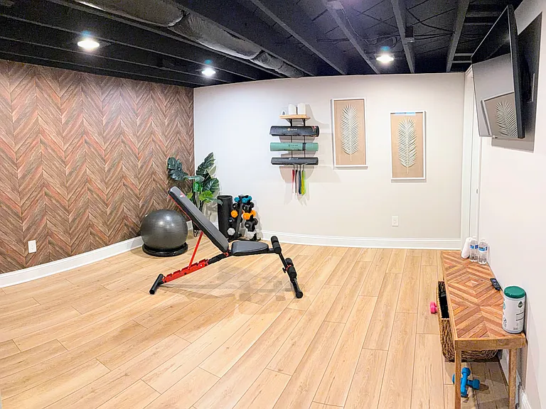 Amazing luxury personal gym so you can keep up your fitness routine.