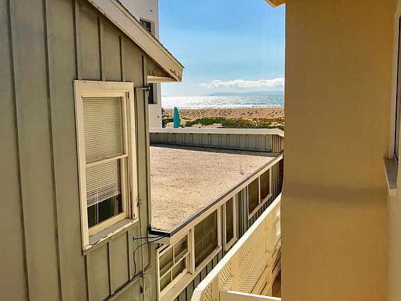 View of beach from front door