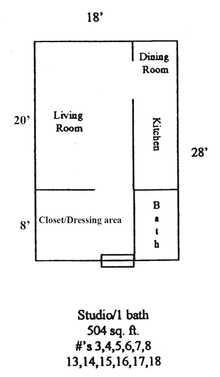 Floor plan Large Studio