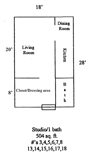 Floor plan Large Studio