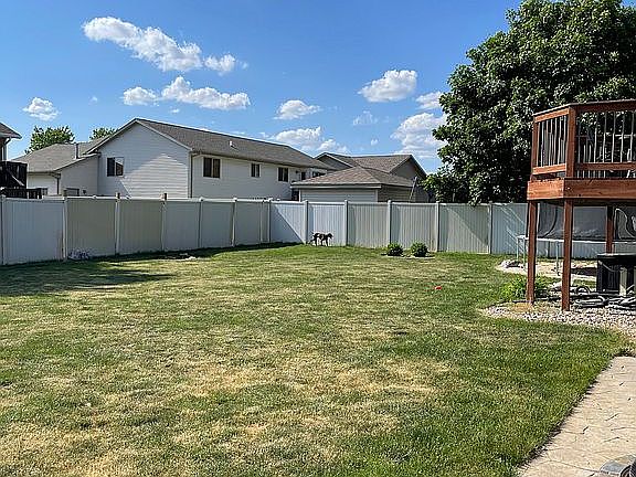 Fenced in back yard