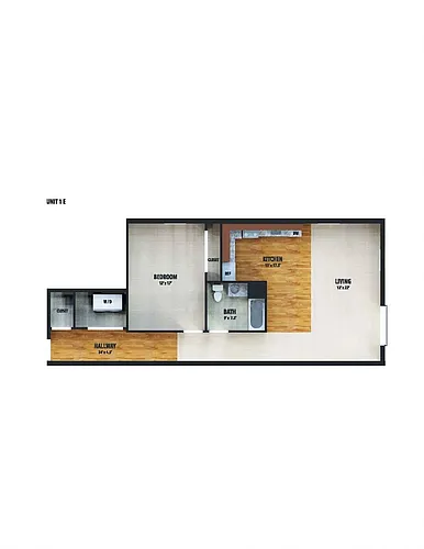 Floor plan 1 Bedroom/1 Bathroom
