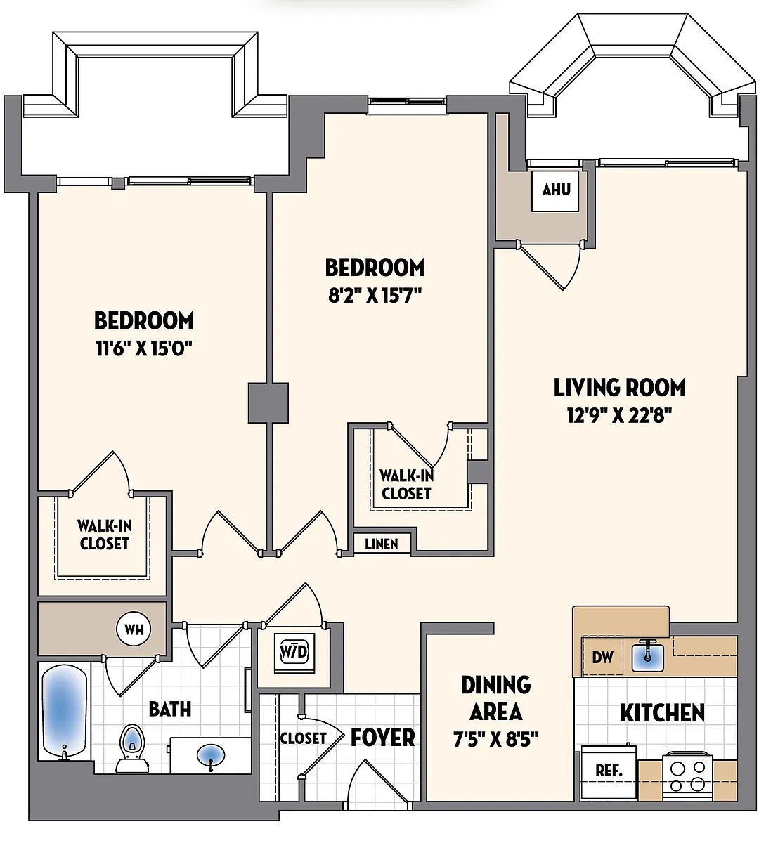 Floor plan B2AW2 WDU 120%