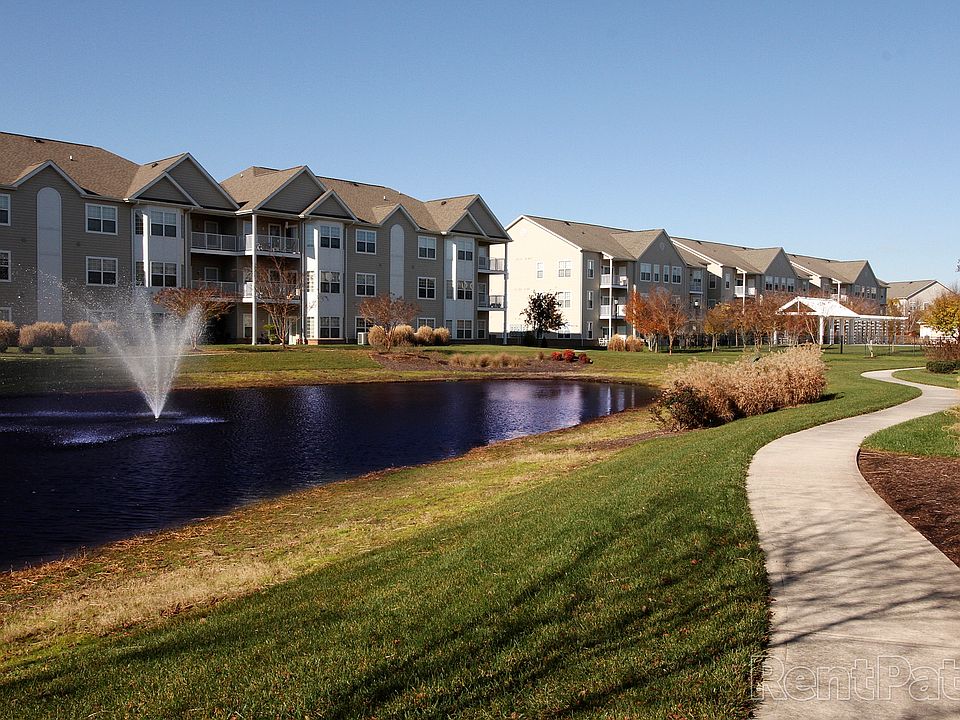 Pond and apartments