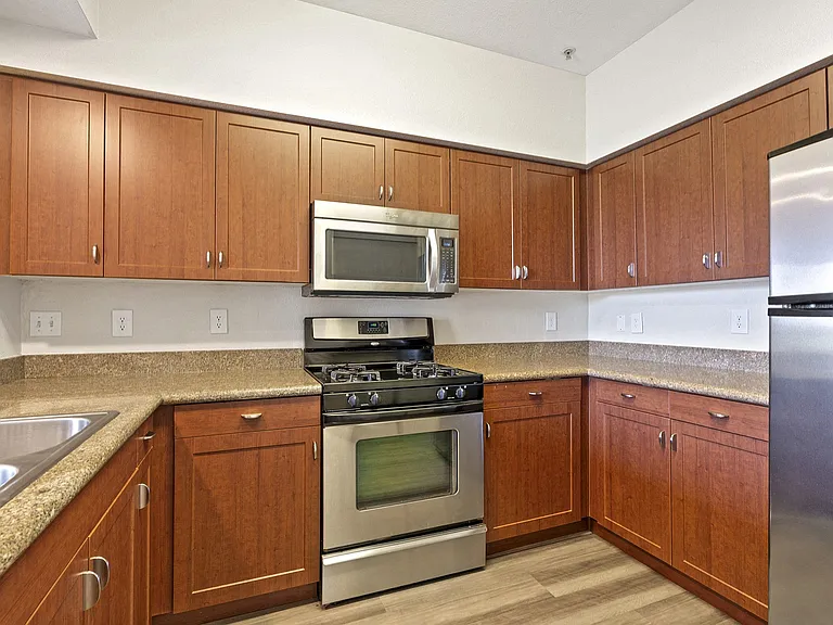 Plenty of countertop space for appliances and storage