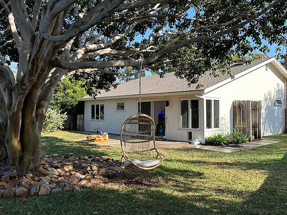 View from firepit, see the outdoor shower?