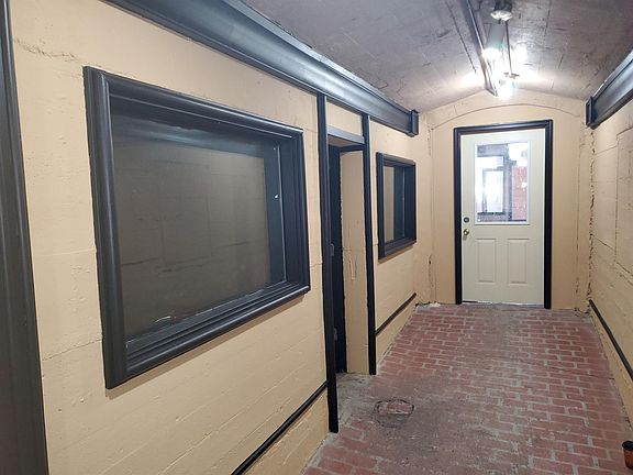 Well lit freshly painted hallway