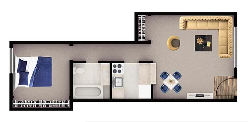 Floor plan 1X1 A5