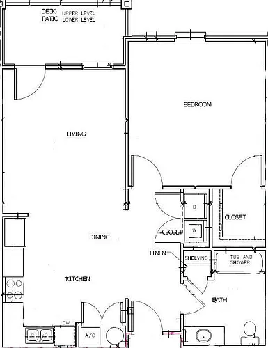 Floor plan 1 Bdrm