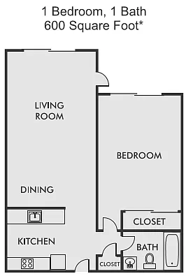 Floor plan 1 Bedroom
