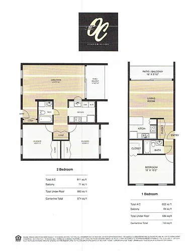 Floor plan 2 Bedroom