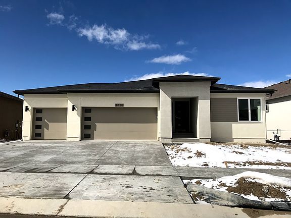 Modern Exterior Photo representing home to be built and may demonstrate optional features