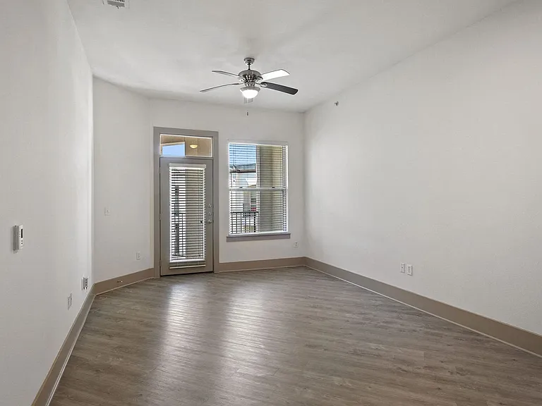 Large windows provide abundant natural light