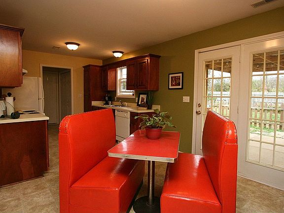 View into Kitchen French Doors to back patio