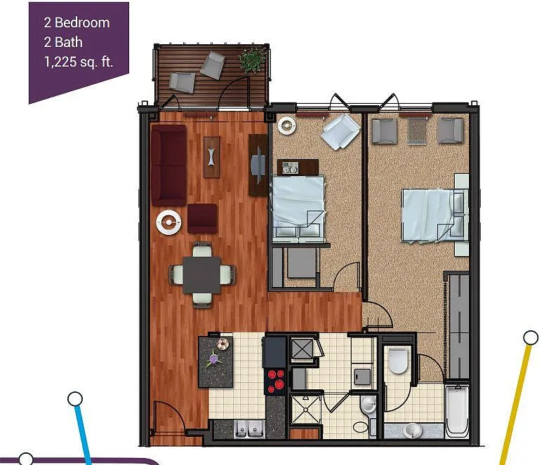 Floor plan Two Bedroom