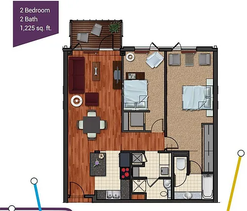 Floor plan Two Bedroom