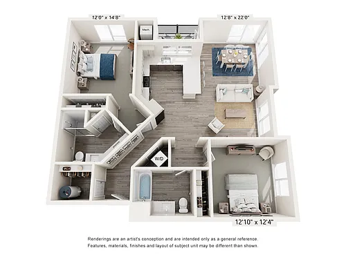 Floor plan Two Bed - B2