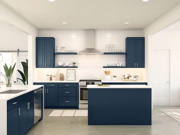 Kitchen with pendant lighting