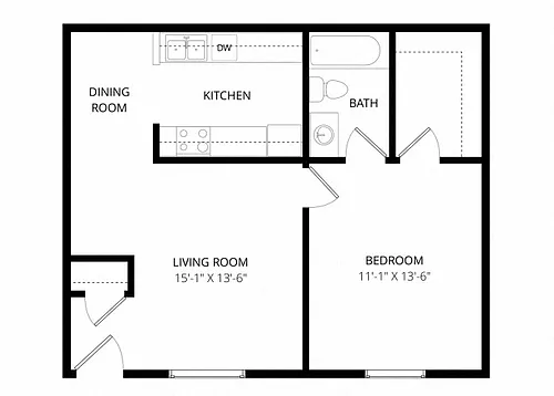 Floor plan One Bedroom