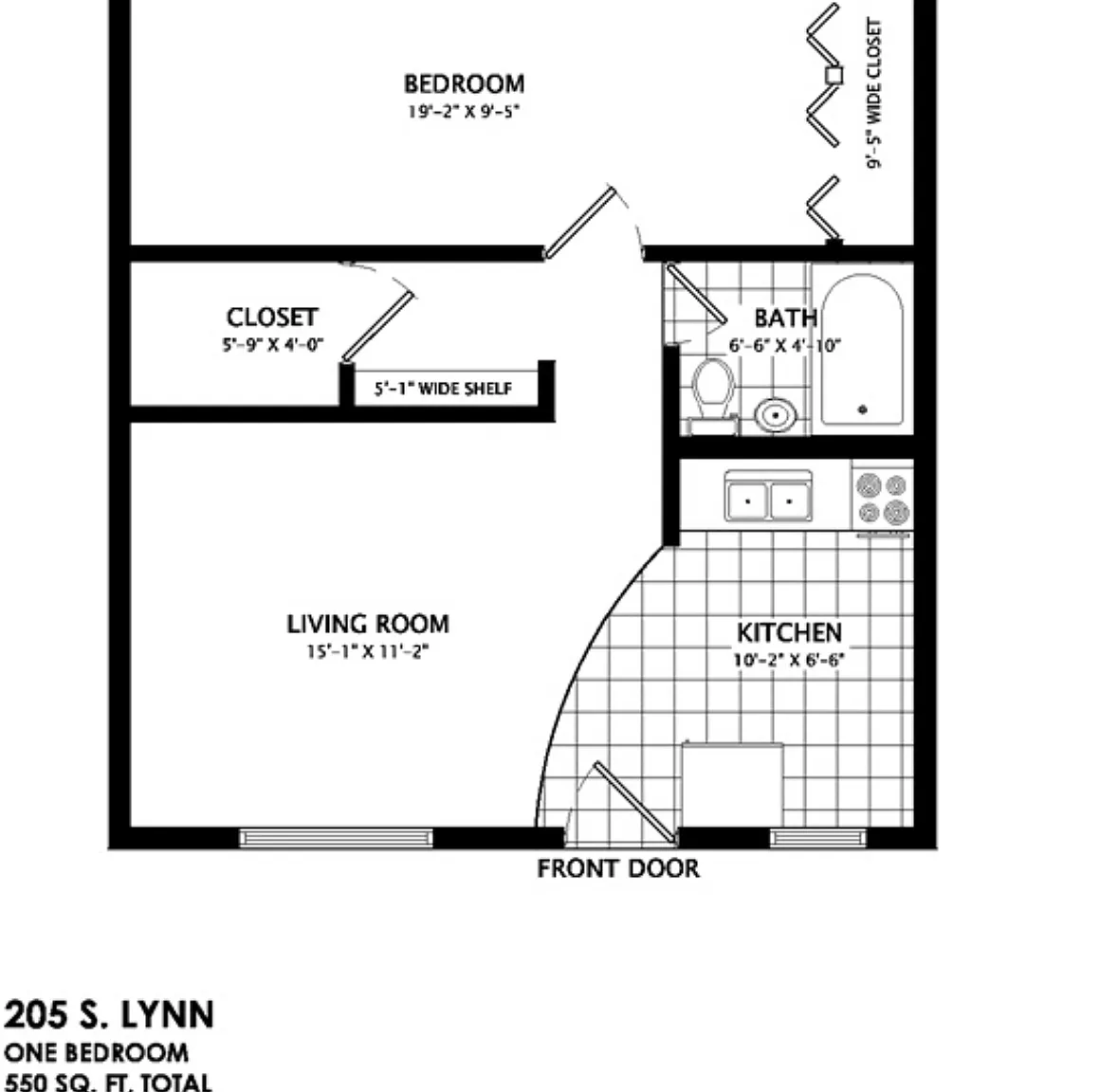 1 bed, 550 sqft, $925 — Photo 2