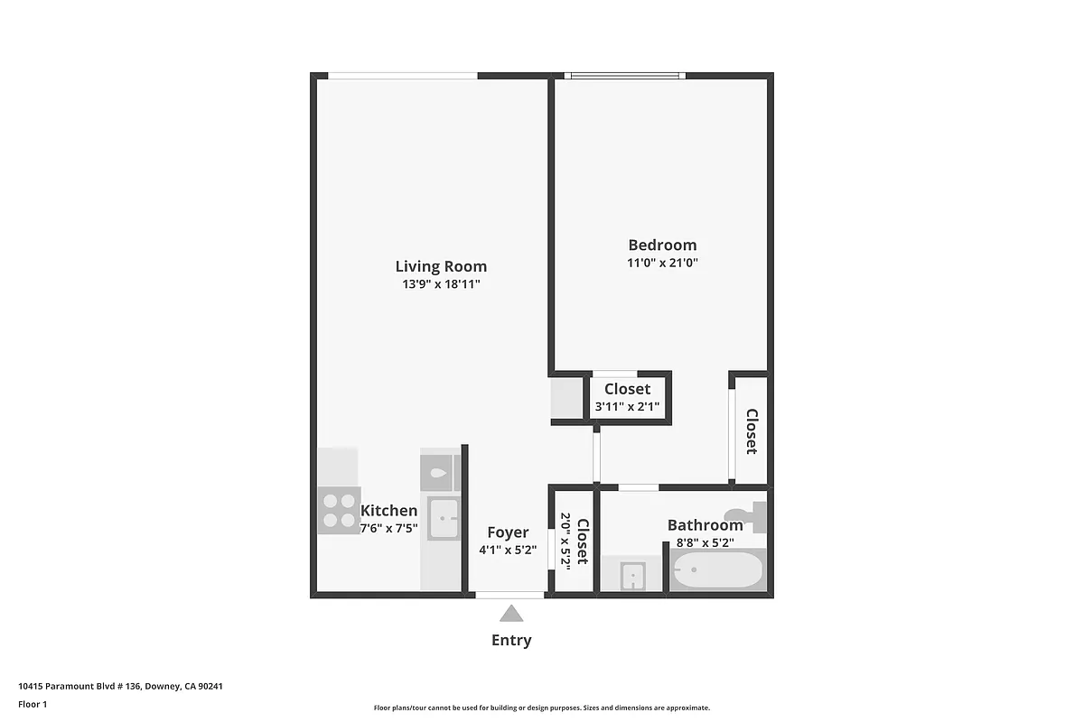 Floor plan 1 Bedroom