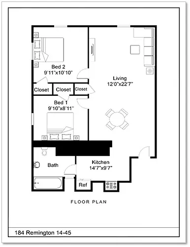 Floor plan 2 bedroom