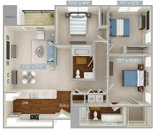 Floor plan Furnished-f-C1-1