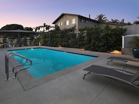 Solar heated private pool