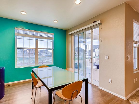Dining area by covered deck