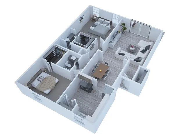 Floor plan 2X2 Large