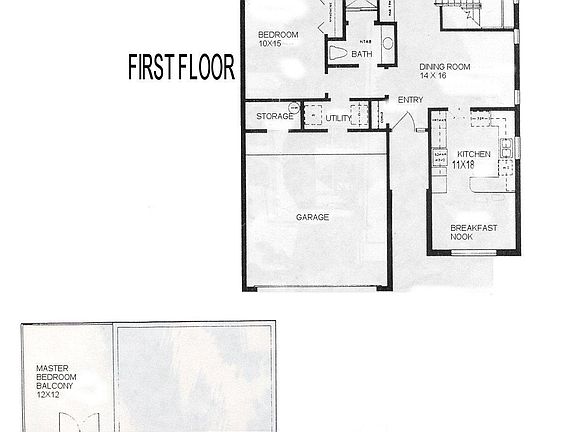 Diagram of first and second floor layouts
