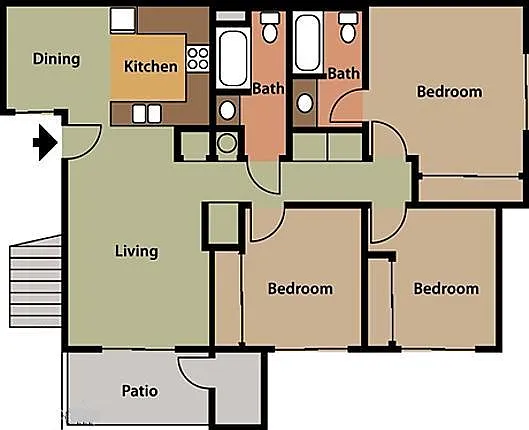 3bedroom 2baths