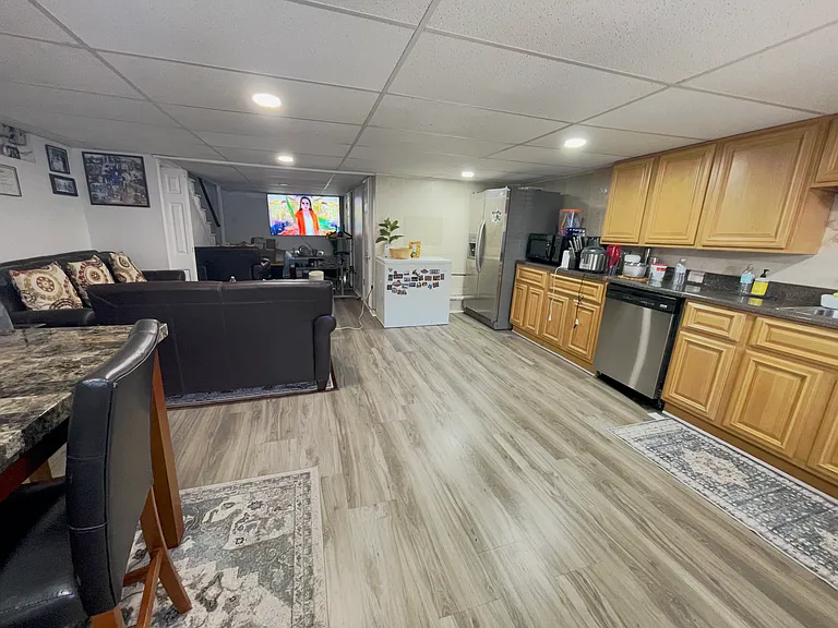 Newly renovated open kitchen, living and dining area