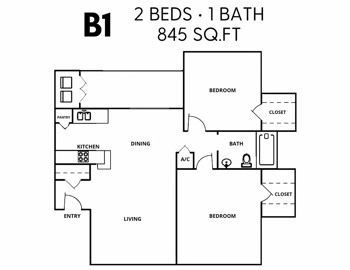 Floor plan 2X1-A