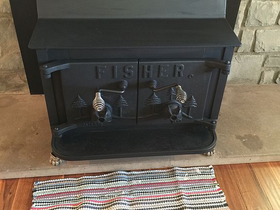 wood burning fireplace