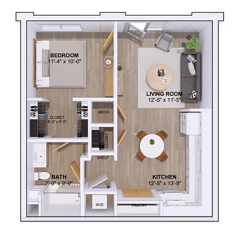 Floor plan 6A-1H