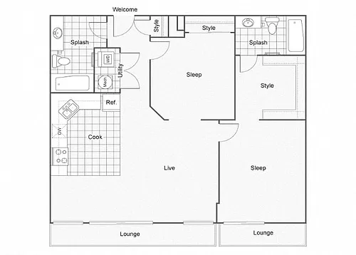 Floor plan Monroe