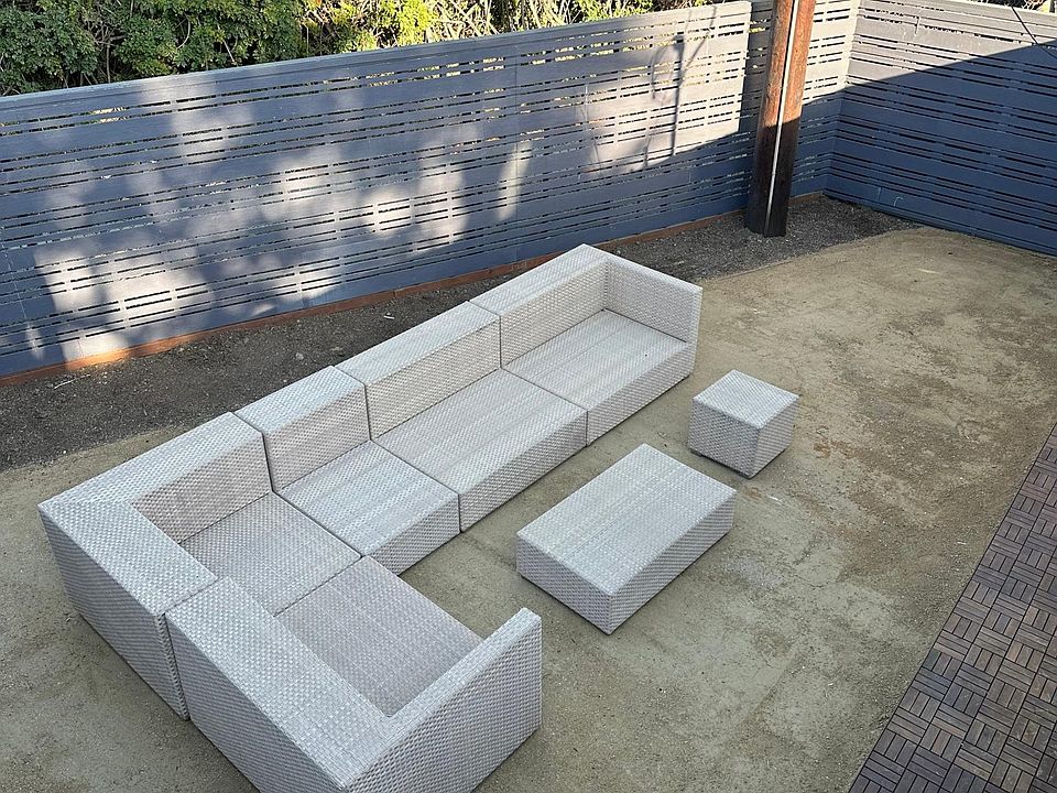 An overhead view of the rear yard reveals a 3-foot planting strip running along the privacy fence, perfect for garden, kitchen herbs, or additional landscaping