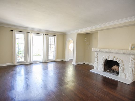 livingroom with huge wood burning fireplace