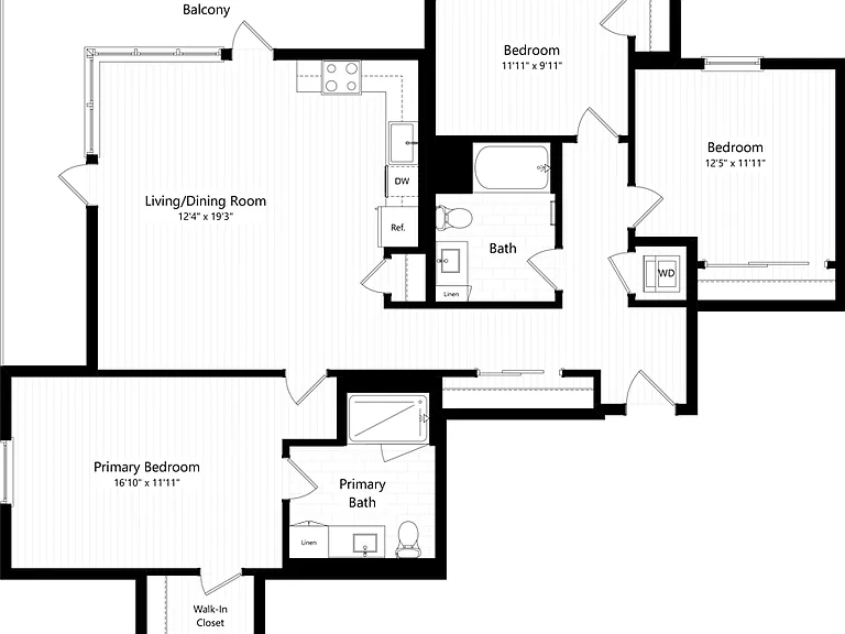 D01 floor plan The Louise Los Feliz