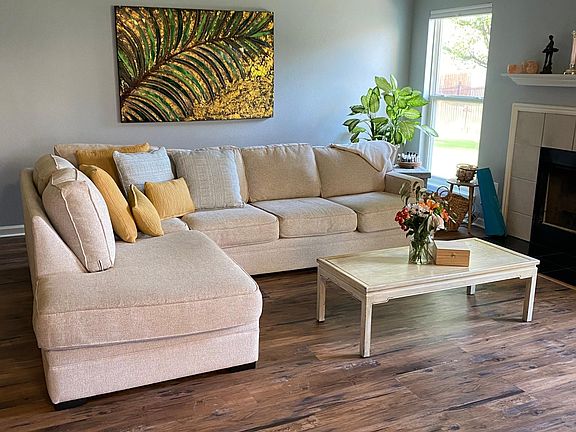 Living room from kitchen entry.