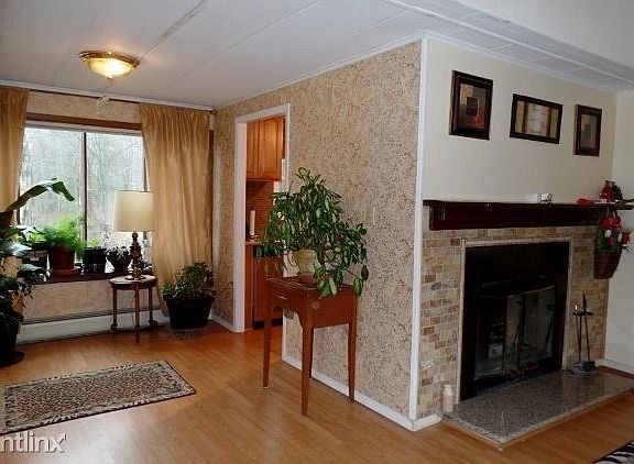 Dining room and fireplace