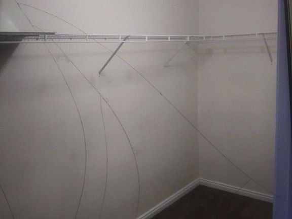 Walk in closet in master