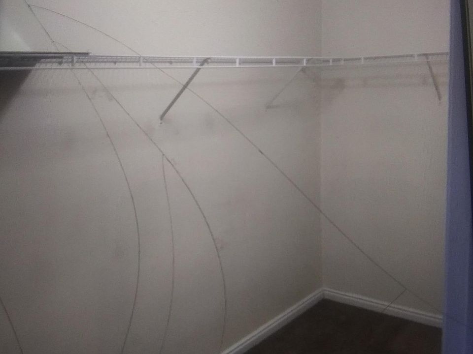 Walk in closet in master