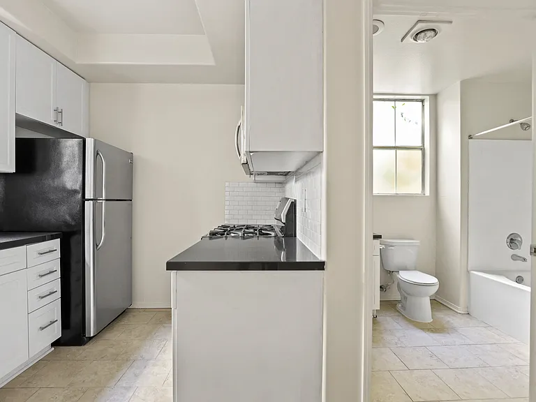 Kitchen and Bathroom of Studio Apartment