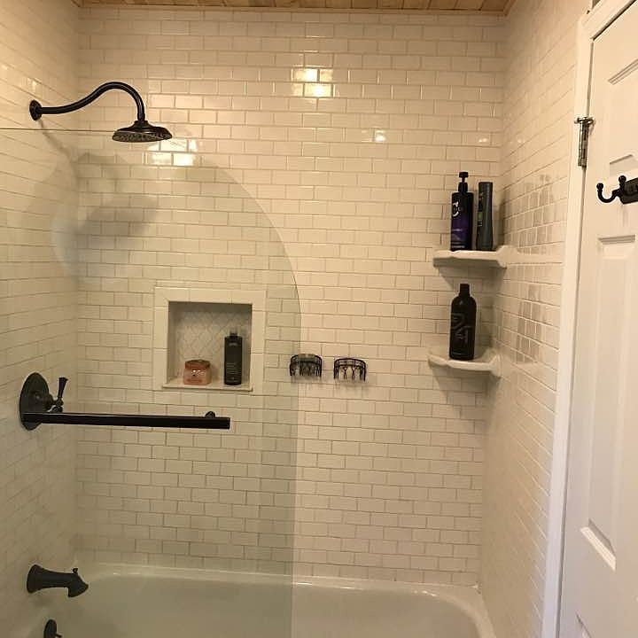 Newly tiled Shower Surround