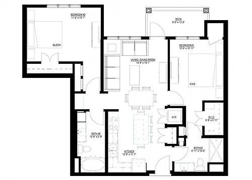 Floor plan Two Bedroom D